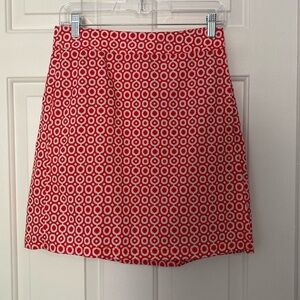 RIP SKIRT Sz S Hawaii Ikat Circle Polka Dot Print Wrap Casual Skirt